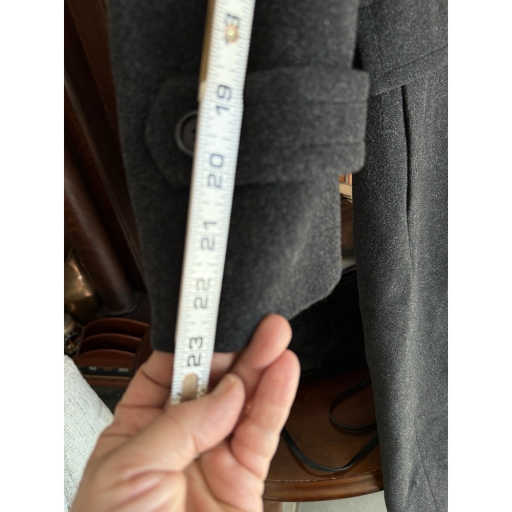Evan Picone Womens Black Long Wool Coat - Picture 6 of 8